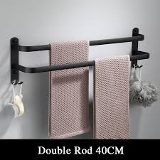 Double Towel Rail Holder Wall Mounted