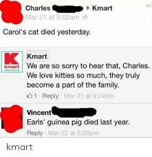 Charleskmart Mar 21 At 902am Carols Cat Died Yesterday
