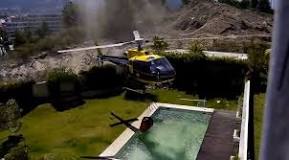 Do fire helicopters take water from pools?