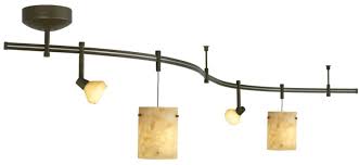 Brushed Bronze Flexible Track Lighting Systems Feat Drum