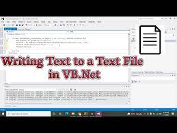 creating text file in visual basic net