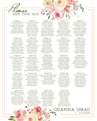 Blush Yellow Ceremony Cards Seating Chart