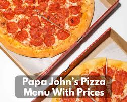 papa john s pizza menu with s