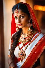 beautiful indian bride in wedding dress