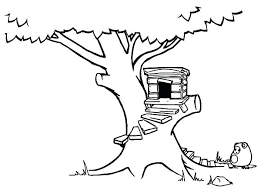People and places coloring pages educational summer coloring. Simple Tree House Coloring Page Free Printable Coloring Pages For Kids
