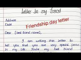 letter to my friend letter on