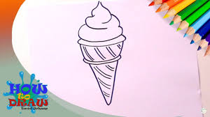 Peppa pig play doh klei mand ijsjes maken peppas playdough basket icecreams playdoh. How To Draw An Ice Cream Hoe Teken Je Een Ijsje Youtube