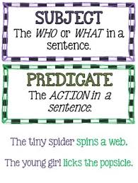 Subject Predicate Scoot Anchor Chart