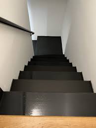 Basement Makeover Painting Stairs