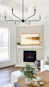 to limewash a stacked stone fireplace