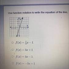 Function Notation To Write The Equation