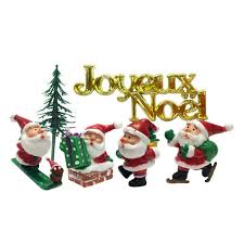 Lot de 3 décorations: Père Noël + Joyeux Noël + Sapin - Décorations