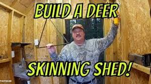 skinning shed build and tour you
