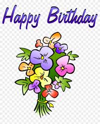 happy birthday flowers clipart clipart