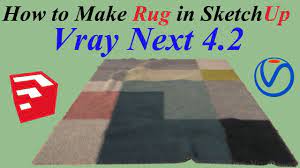 how to make rug in sketchup vray next 4