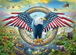 Patriotic Eagle Wall Mural By Adrian
