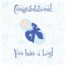 Postcard Congratulations You Have A Boy Little Newborn Baby
