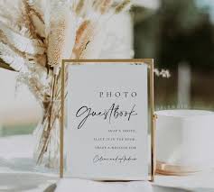 Editable Modern Wedding Photo Guestbook
