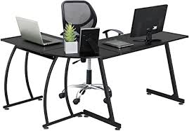 Check spelling or type a new query. Amazon Com Yaheetech L Shape Corner Computer Desk Gaming Corner Desk Wood Writing Studying Table With Round Corner Large Pc Laptop Workstation 3 Piece Modern Desk Black Home Office Furniture Home Kitchen