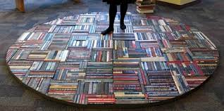 rug made of books