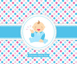 free vector baby boy cartoon card