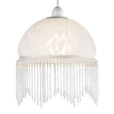 White Glass Ceiling Pendant Light Lampshade