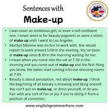 english sentences for make up