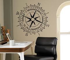 Compass Rose Wall Decal Vinyl Sticker