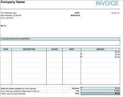 Cleaning Service Invoice Forms With Free Templates Plus Example
