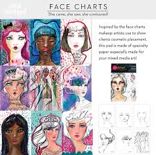 face charts ilrated paper pad to