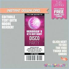 Disco Party Invites Templates Free Disco Birthday Party Invitations