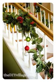 Let us show you how to decorate with christmas garlands at your house. Christmas Banister Garland The Diy Village