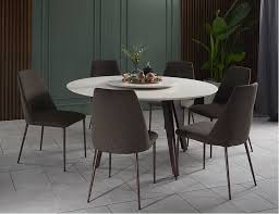 kay quartz top round dining table with