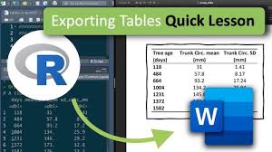 r to nice tables in microsoft word