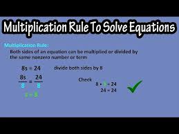 Multiplication Rule To Solve For