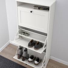 Posted by delilah in beds & bedroom furniture, wardrobes, shelving & storage in street. Brusali Shoe Cabinet With 3 Compartments White 61x30x130 Cm Ikea