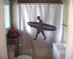 Surf Board Dude Shower Curtain Surfer