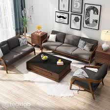european minimal design wooden sofa