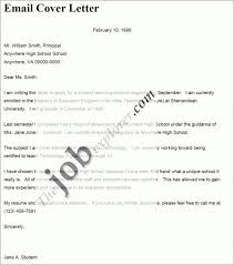 Resume Cover Letter In Email Simple Examples For Job Application