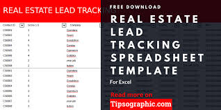 Real Estate Lead Tracking Spreadsheet Template For Excel
