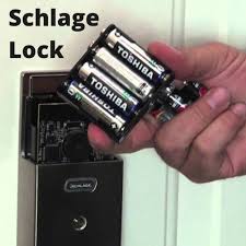 schlage lock battery dead no key