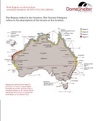 Australian Wind Region Map Domeshelter Australia