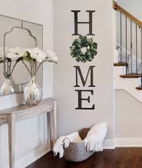Home Wall Letters With Wreath Rustic
