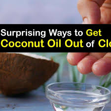 cleaning coconut oil stains removing