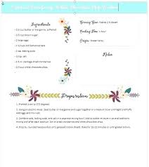 Free Printable Recipe Book Cover Template Floral Binder Family