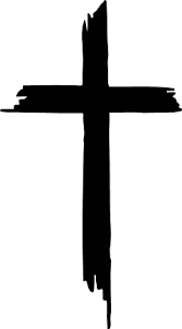 grunge christian cross silhouette