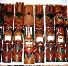 Wooden Tiki Mask Tiki Wall Décor
