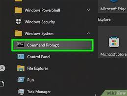 open the command prompt in windows