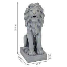 Noble Beast Sitting Lion Outdoor Statue
