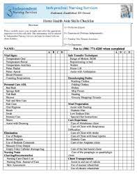 health aide skills checklist 2007